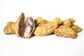 Boiled peanuts are a shell to show the seeds inside Royalty Free Stock Photo