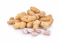 Boiled Peanuts on white background Royalty Free Stock Photo