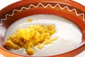 Boiled Polenta and milk Royalty Free Stock Photo