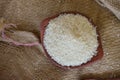 Boiled ponni rice on red clay pot Royalty Free Stock Photo