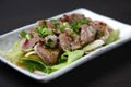 Boiled pork tongue with vegetable Royalty Free Stock Photo