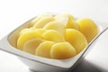 Boiled Potato Slices on White Bowl