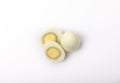 Boiled quail eggs isolated on white background.Organic food. Royalty Free Stock Photo