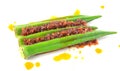 Boiled Raw Okra With Sambal II Royalty Free Stock Photo