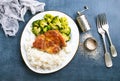 Rice with meat and vegetables Royalty Free Stock Photo