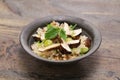 Boiled rice with matsutake mushrooms, Japanese autumn food