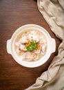 boiled rice soup with fish Royalty Free Stock Photo