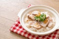 boiled rice soup with fish Royalty Free Stock Photo