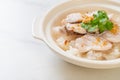 boiled rice soup with fish Royalty Free Stock Photo