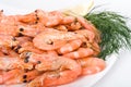 Boiled shrimps Royalty Free Stock Photo