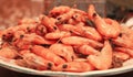 Boiled Shrimps Background ready for eating Royalty Free Stock Photo