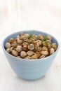 Boiled snails in blue dish Royalty Free Stock Photo