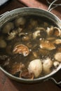 Boiled Suillus mushrooms