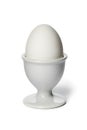 Boiled white egg in an eggcup