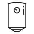 Boiler black line icon. Apparatus or container for heating water. Household equipment. Sign for web page, mobile app