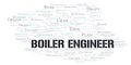 Boiler Engineer typography word cloud create with the text only