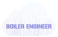 Boiler Engineer typography word cloud create with the text only