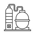 Boiler factory Isolated Vector icon Which can easily modify or edit