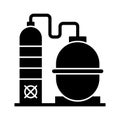 Boiler factory Isolated Vector icon Which can easily modify or edit