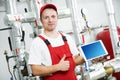 Boiler heating system inspection Royalty Free Stock Photo