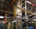 Boiler plant piping Royalty Free Stock Photo