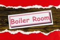 Boiler room heat pipe system equipment telemarketing phone scam