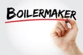 Boilermaker text with marker Royalty Free Stock Photo