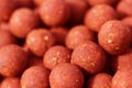 Boilies, fishing baits, close up Royalty Free Stock Photo