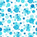 Boiling bubbles pattern. Water liquid balls soap foam vector seamless background Royalty Free Stock Photo