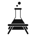 Boiling burning flask icon simple vector. Study tube quality