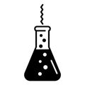 Boiling flask icon, simple style