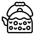 Boiling glass kettle icon outline vector. Electric boiler