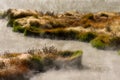 Boiling Hot Water Pools In Yellowstone National Park