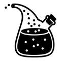 Boiling lab flask icon, simple style Royalty Free Stock Photo