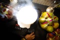 Boiling the Milk for Indian Traditional Housewarming Royalty Free Stock Photo