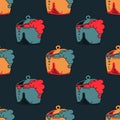 Boiling pot seamless pattern Royalty Free Stock Photo