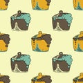 Boiling pot seamless pattern Royalty Free Stock Photo