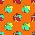 Boiling pot seamless pattern Royalty Free Stock Photo