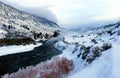 Boiling River Yellowstone in Winter Royalty Free Stock Photo