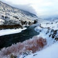 Boiling River Yellowstone in Winter Royalty Free Stock Photo