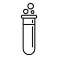 Boiling test tube icon outline vector. Lab research