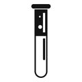 Boiling test tube icon, simple style