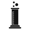 Boiling test tube icon simple vector. Blood quality