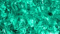 Boiling Turquoise Liquid. Intense seething. Slow motion boiling water, painted turquoise