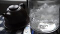 The process of boiling water
