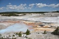 Norris Geyser Basin landscape at Yellowstone National Park Royalty Free Stock Photo