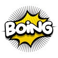 boing Comic book explosion bubble vector illustration