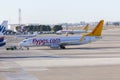 Boing 737- 800 from Pegasus airline on push back in Antalya, Turkey