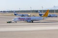 Boing 737- 800 from Pegasus airline on push back in Antalya, Turkey