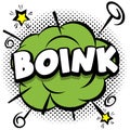 boink Comic bright template with speech bubbles on colorful frames Royalty Free Stock Photo